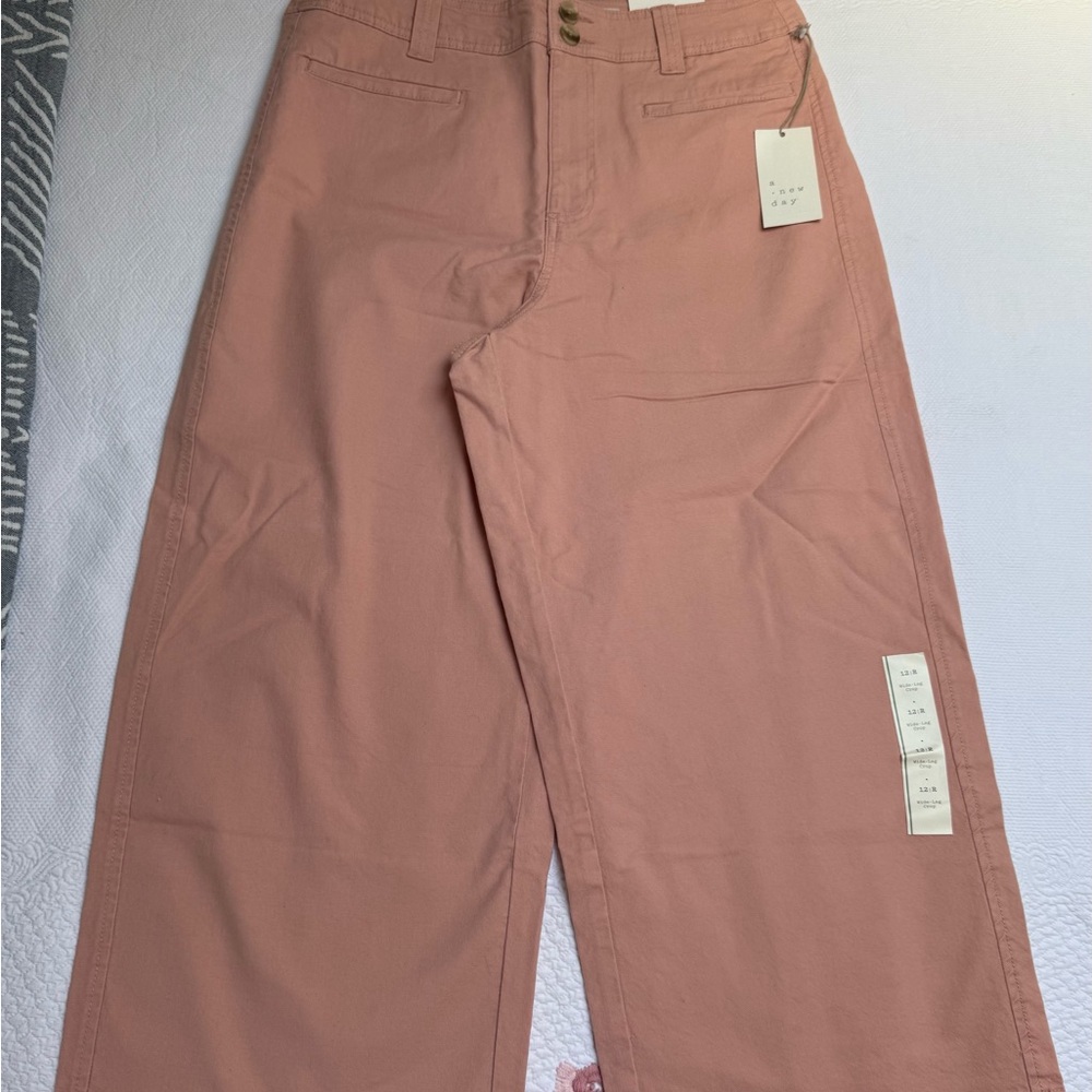 Wide Leg Crop Pants in Dusty Rose